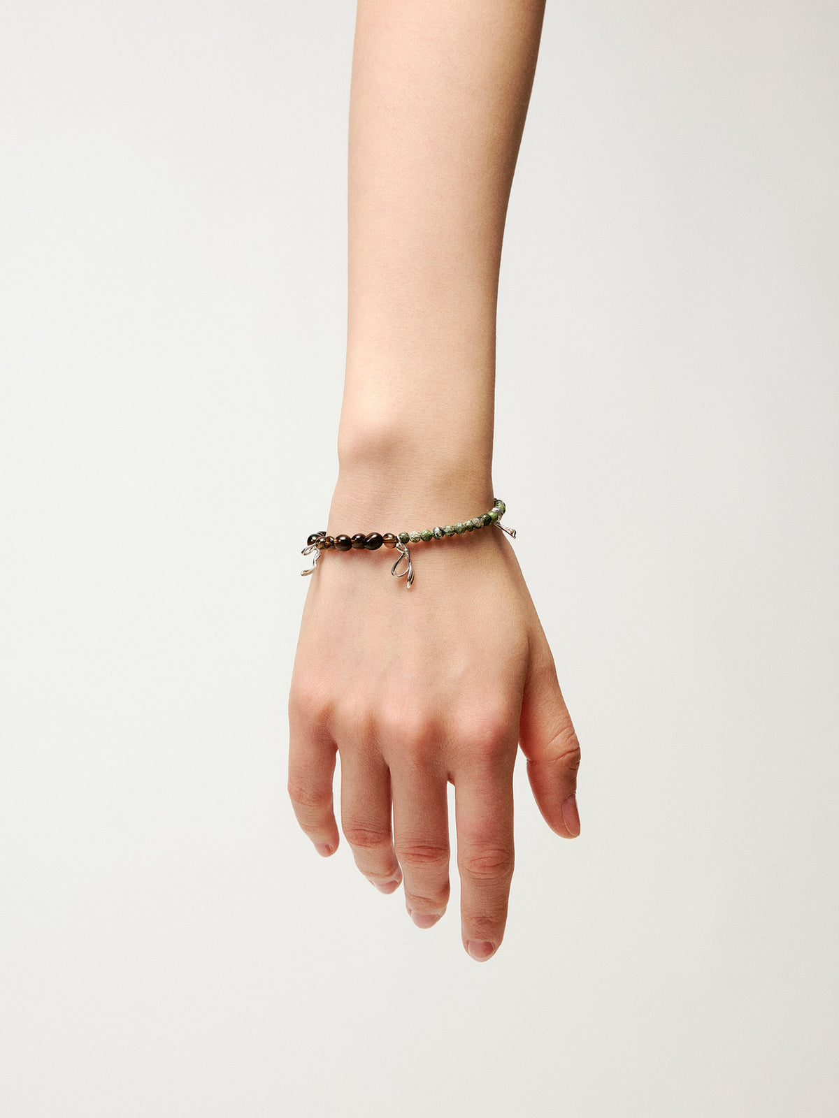 Smoky Quartz Green Kyanite Bracelet