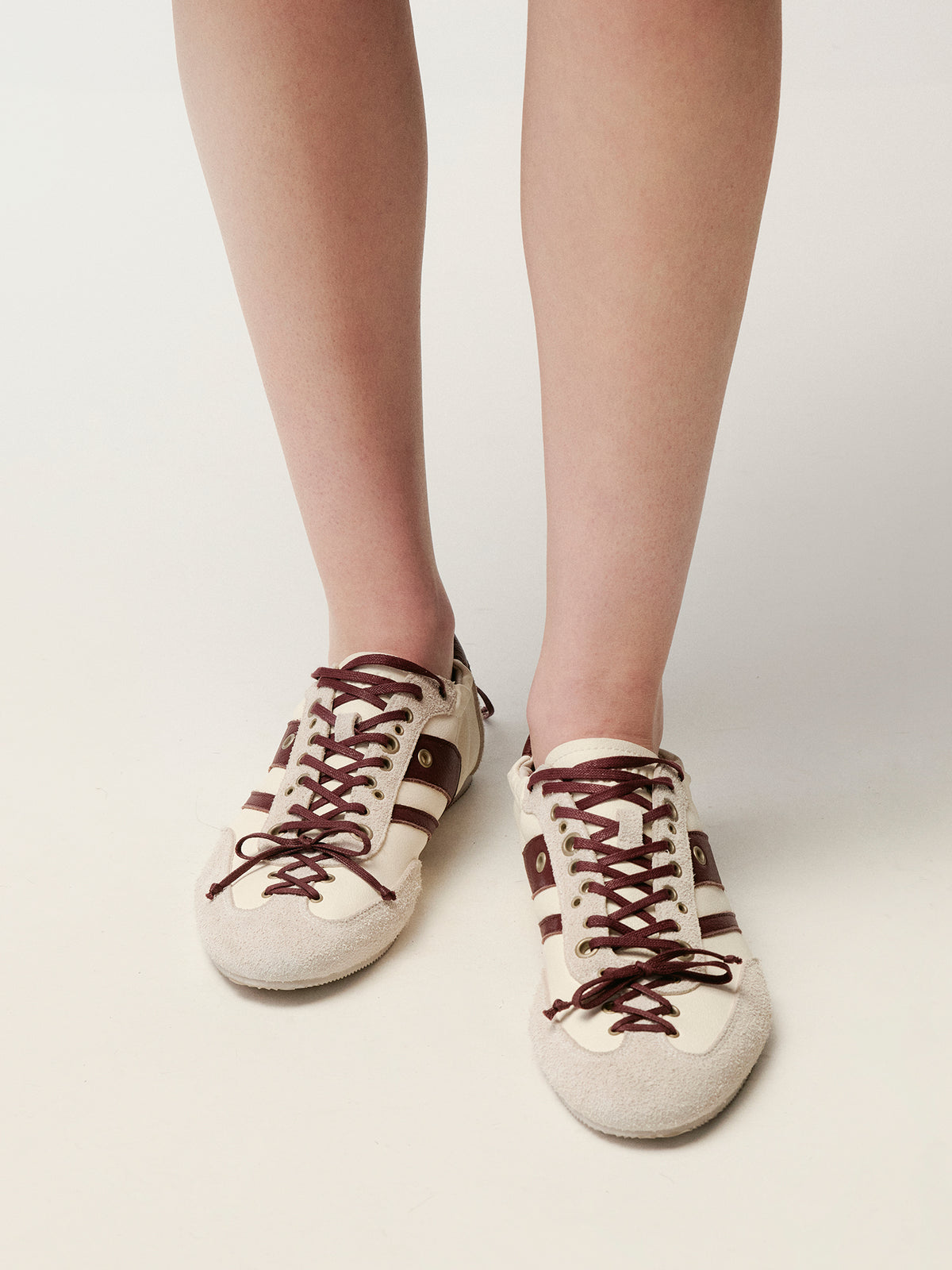 Ancora red leather sneakers