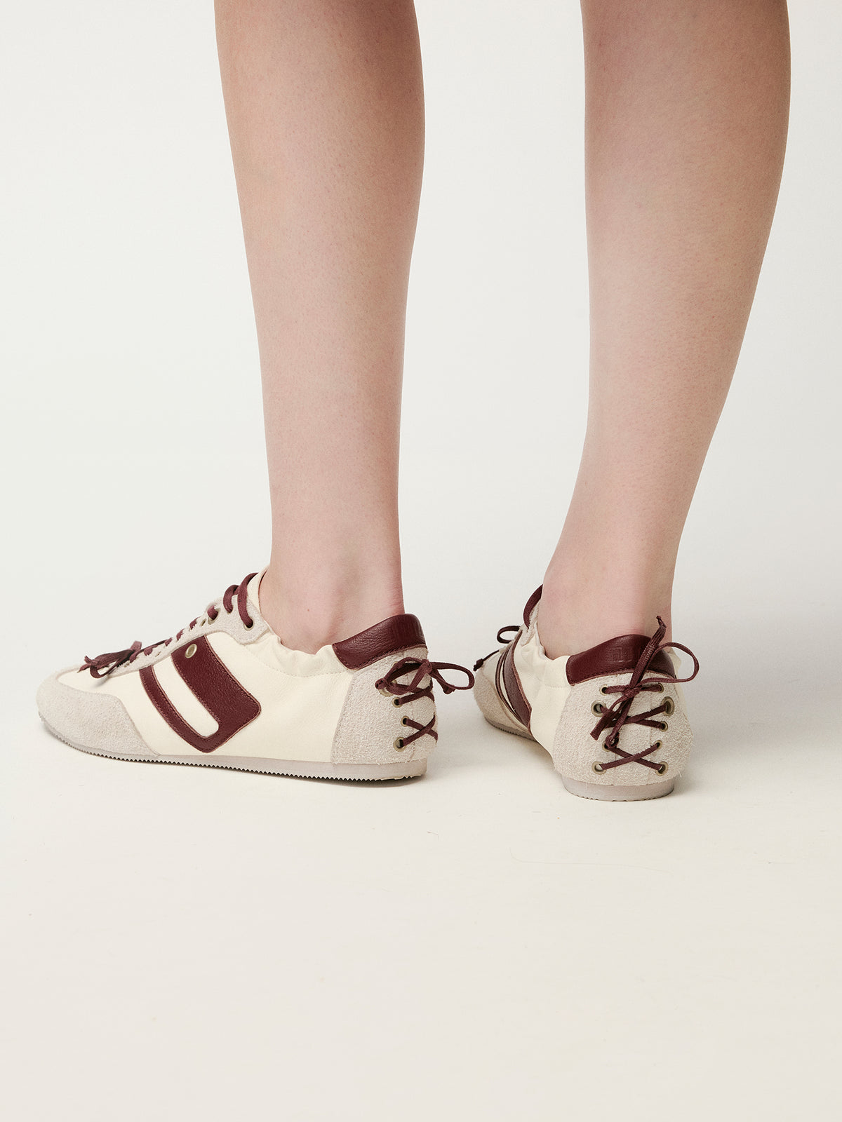 Ancora red leather sneakers