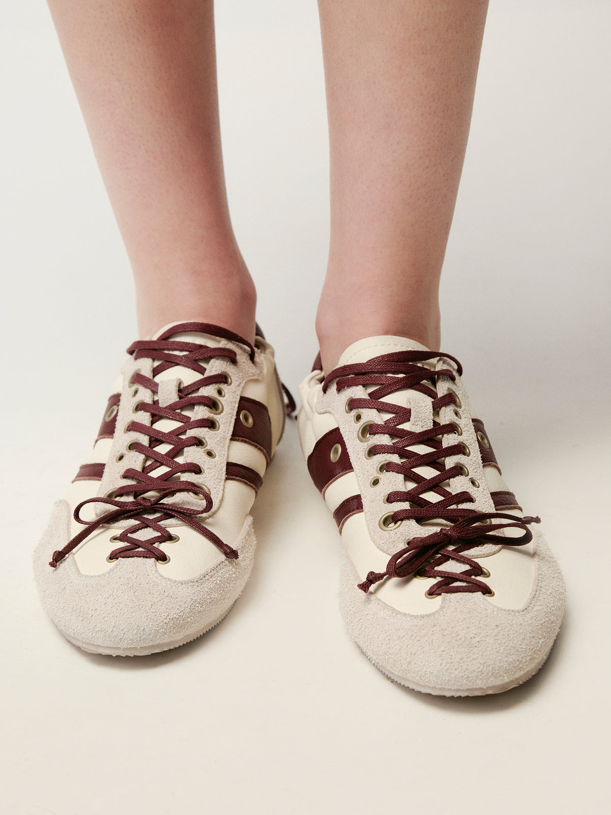 Ancora red leather sneakers