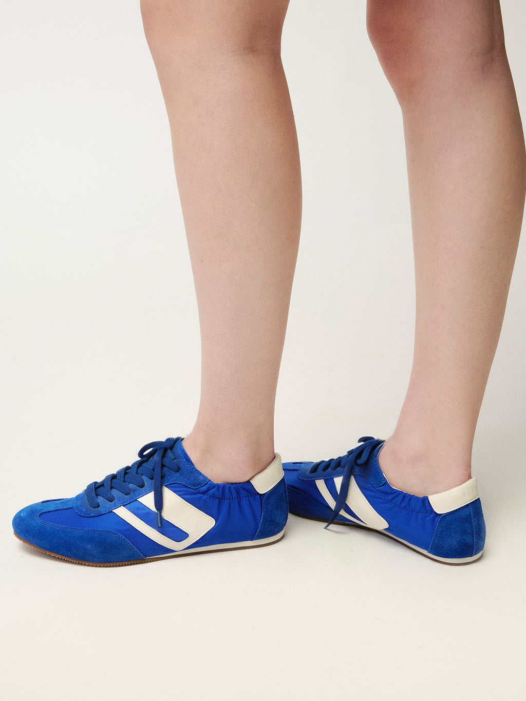 Klein blue leather sneakers