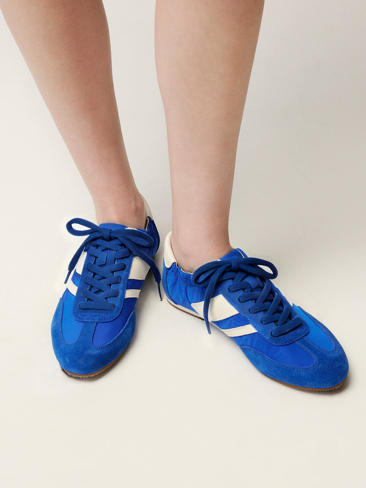 Klein blue leather sneakers