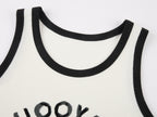 Flocked bow tank top