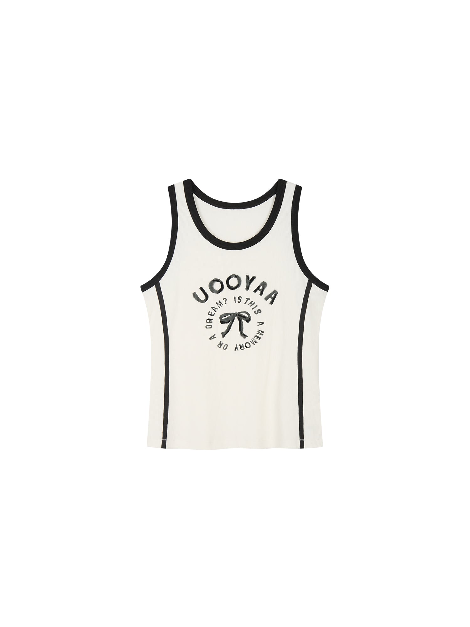 Flocked bow tank top