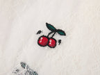 Embroidered sporty cherry lace shirt