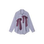 3D tie bow shirt