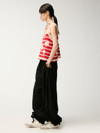 Handcrafted lace bow knit camisole