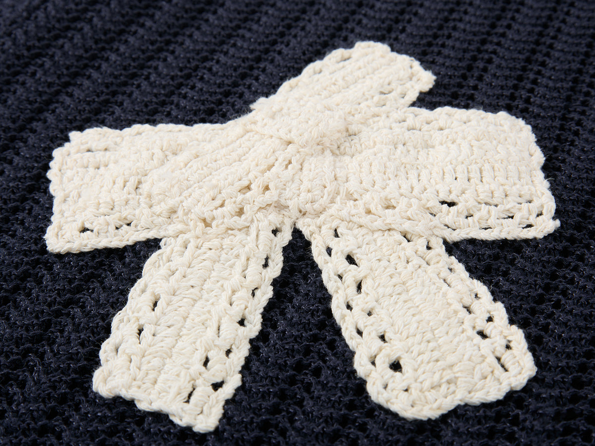 Handcrafted bow cardigan