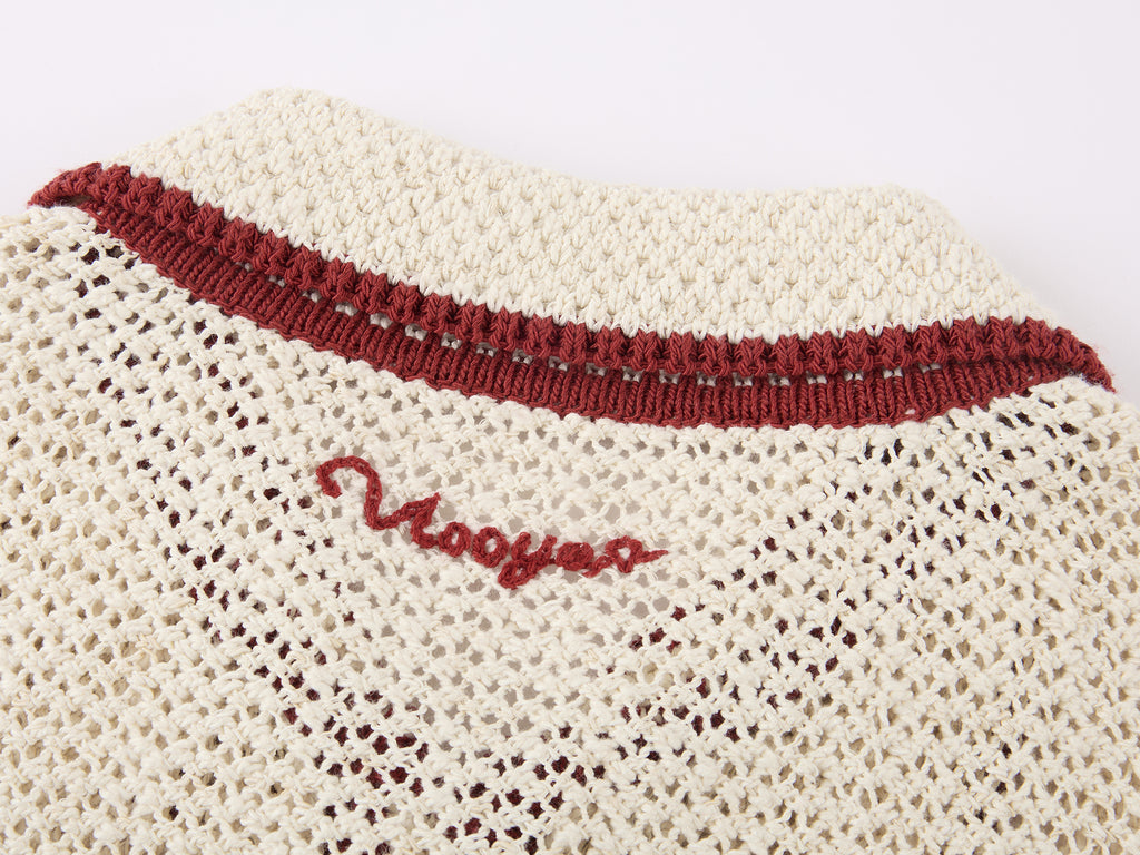 Handcrafted sporty cherry cardigan