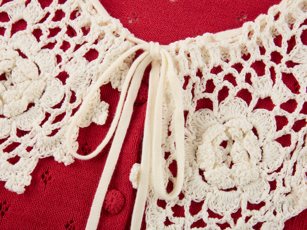 Handcrafted Peter Pan collar cardigan