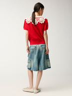 Handcrafted Peter Pan collar cardigan