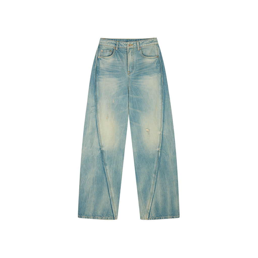 3D twisted seam jeans