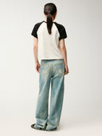 3D twisted seam jeans