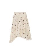 Embroidered sporty cherry lace tiered skirt
