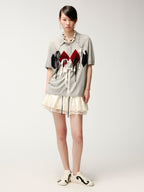Patchwork mini skirt