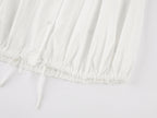 Bow-tie ruffle collar shirt