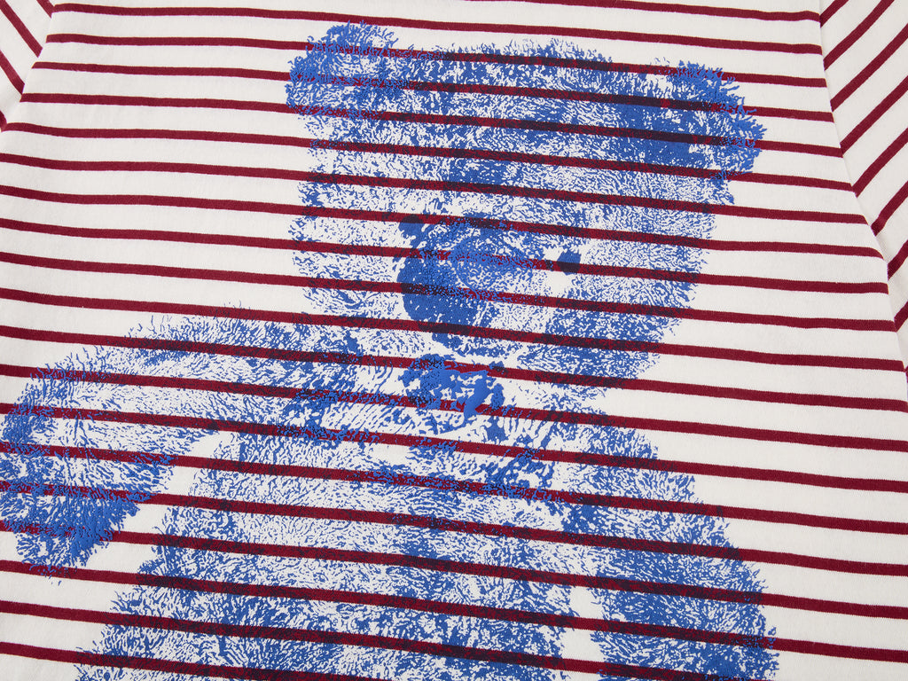 HUG bear print striped T-shirt