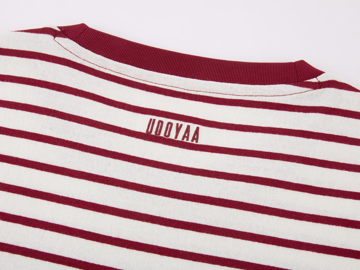 HUG bear print striped T-shirt