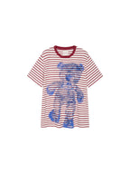 HUG bear print striped T-shirt