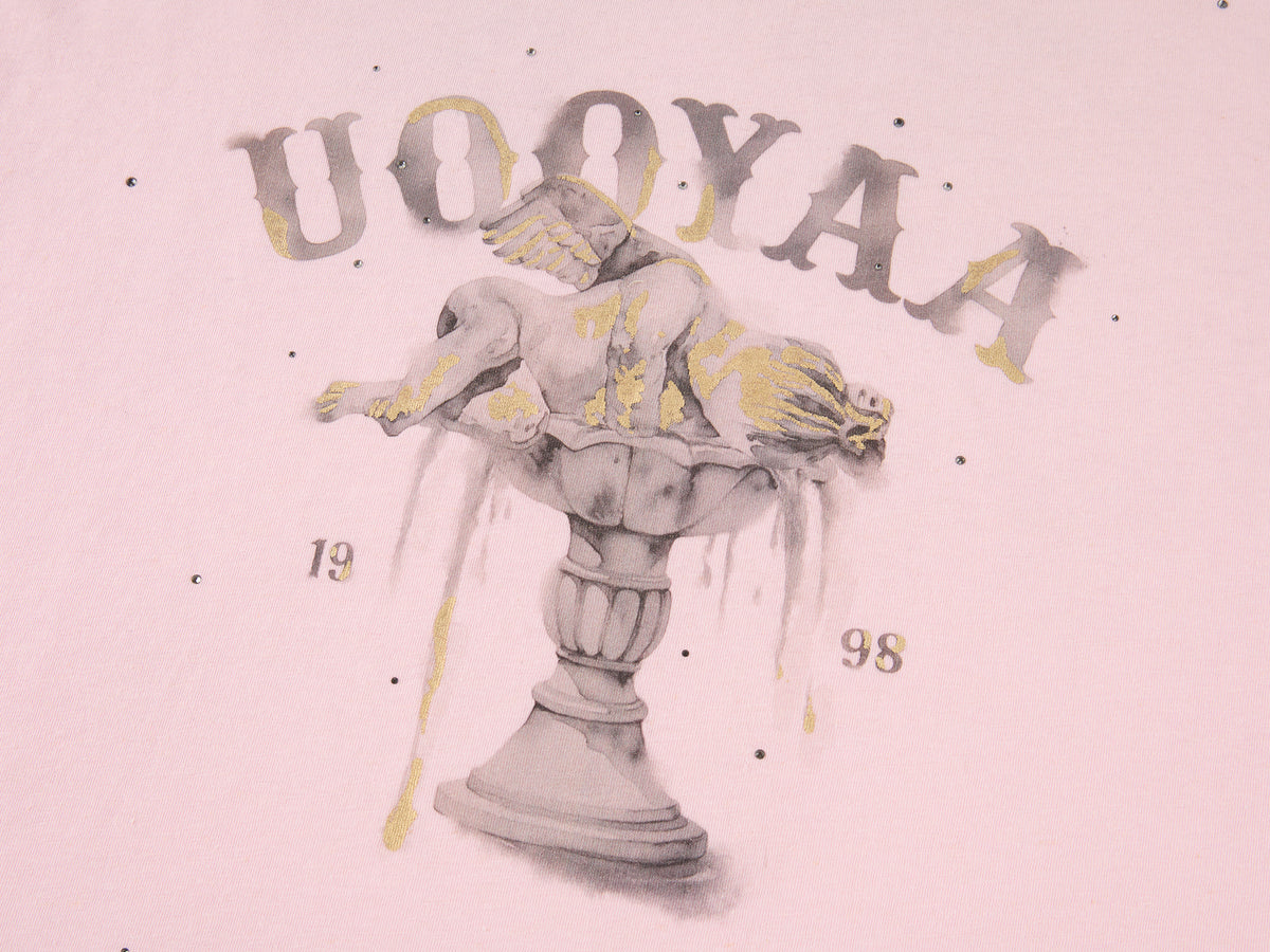 Rhinestone fountain angel T-shirt