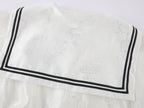 Classic jacquard sailor collar baseball jacket
