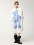 HUG bear print shirt dress