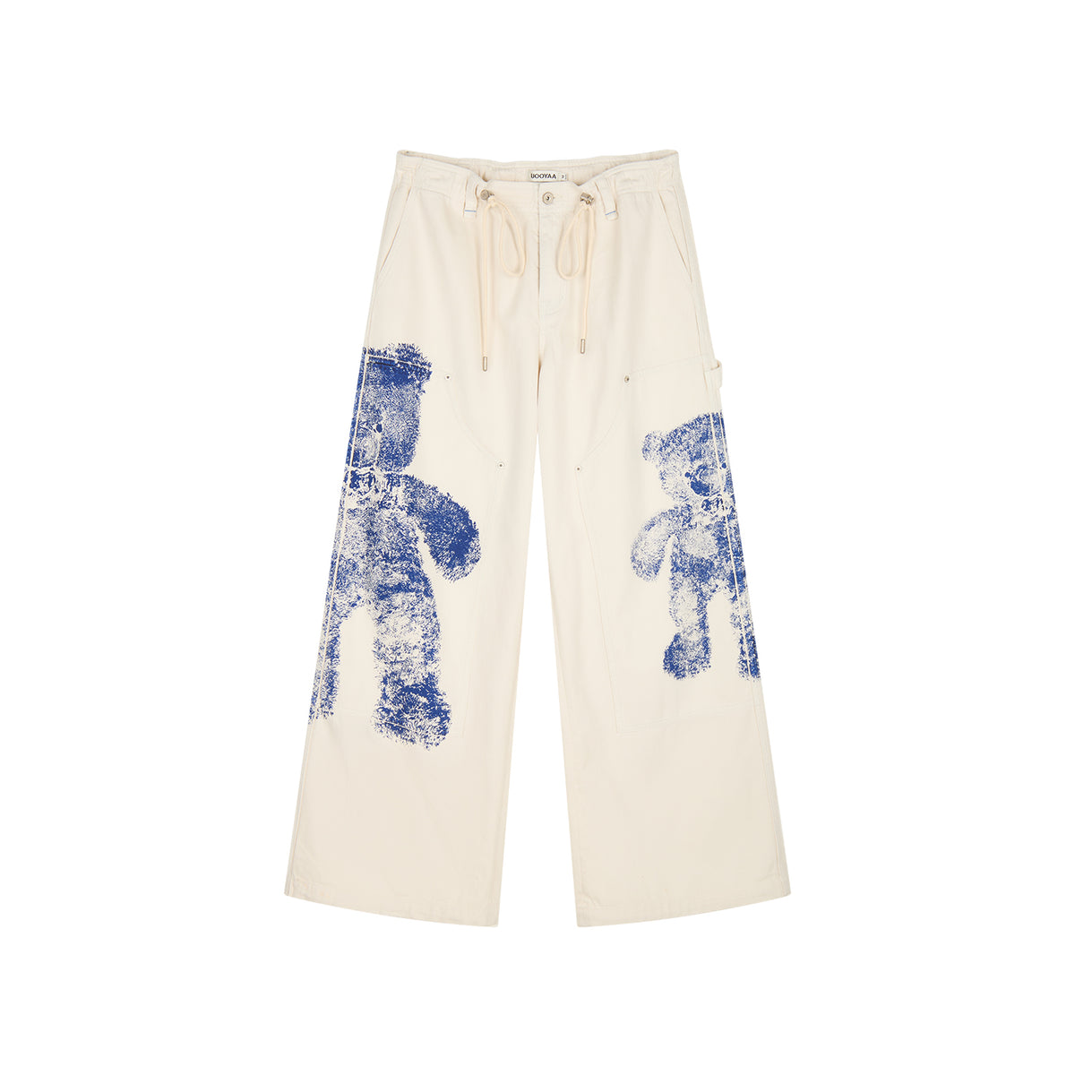 HUG bear print carpenter pants
