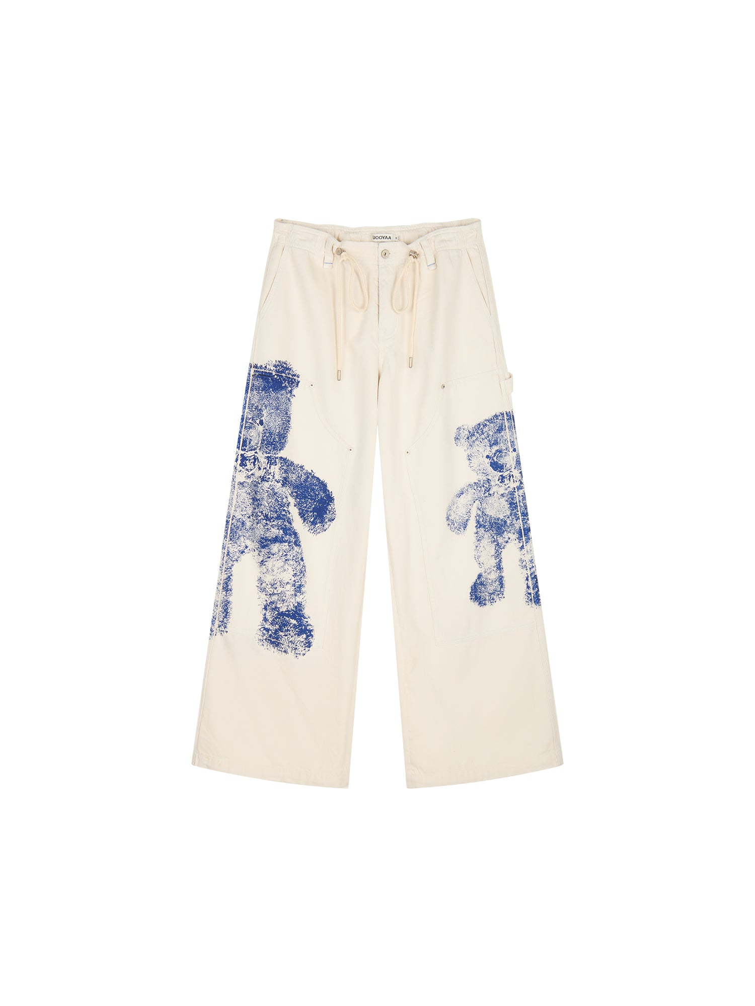 HUG bear print carpenter pants