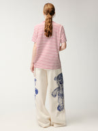 HUG bear print carpenter pants