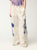 HUG bear print carpenter pants