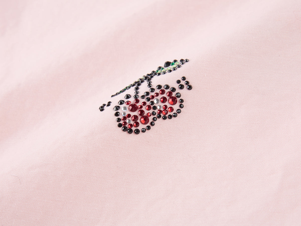 Rhinestone sporty cherry cargo pants