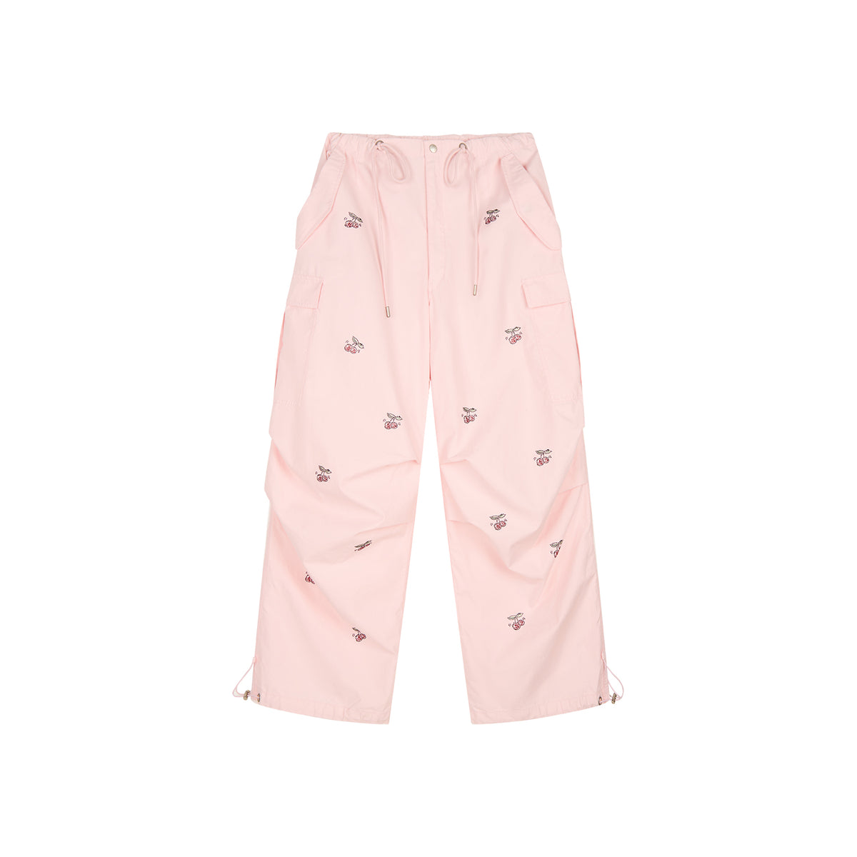 Rhinestone sporty cherry cargo pants