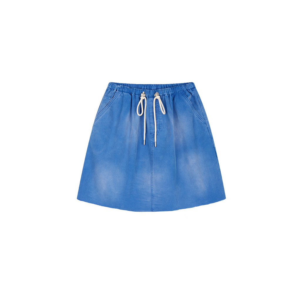 Klein Blue washed cargo skirt