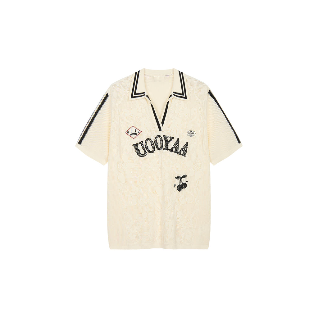Classic hollow polo knit T-Shirt