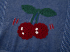 Handmade sporty cherry knit T-Shirt