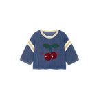 Handmade sporty cherry knit T-Shirt
