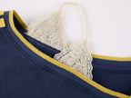 Lace camisole off-shoulder sport T-Shirt
