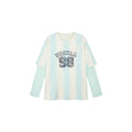 Lace spliced faux two-piece sport T-Shirt