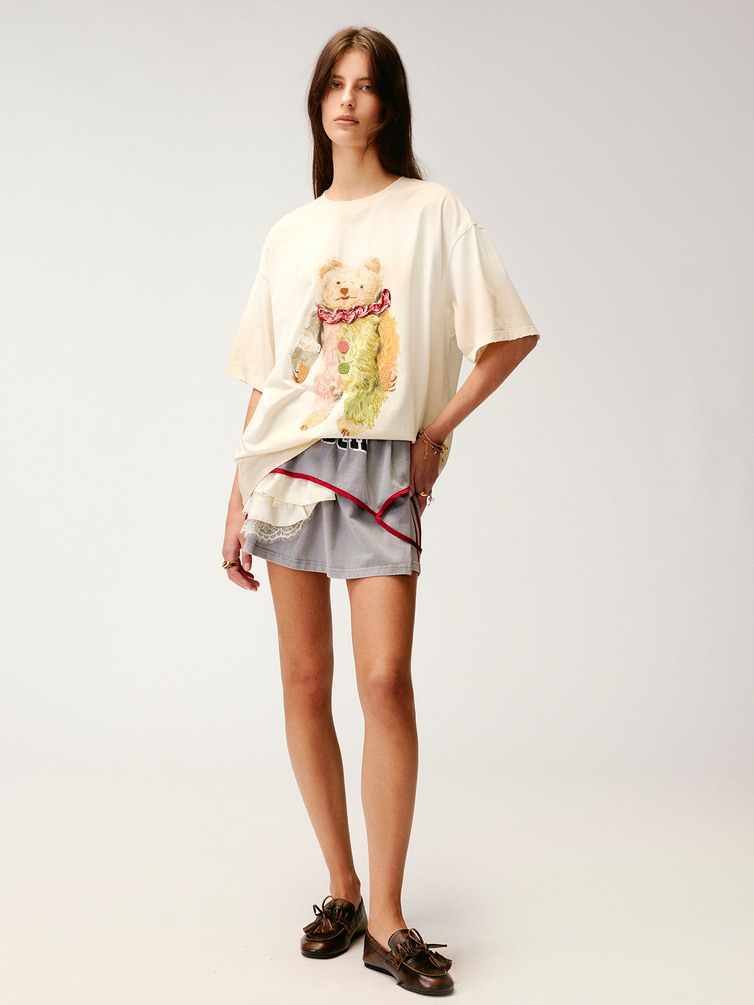 Carnival embroidered bear T-shirt