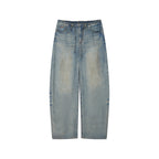 Washed tencel denim trousers