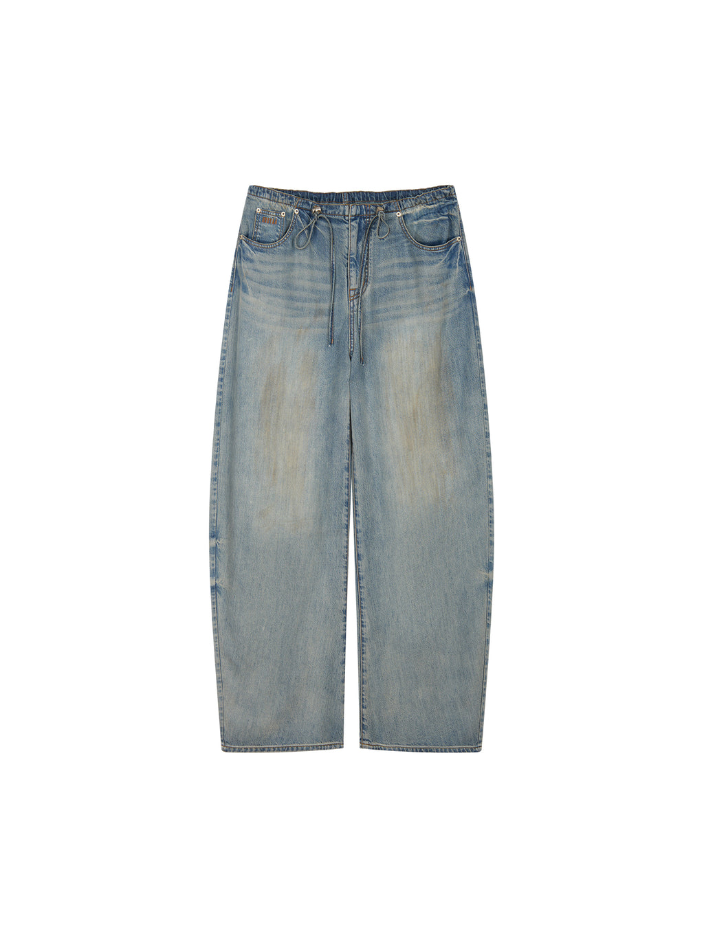 Washed tencel denim trousers