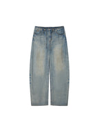 Washed tencel denim trousers