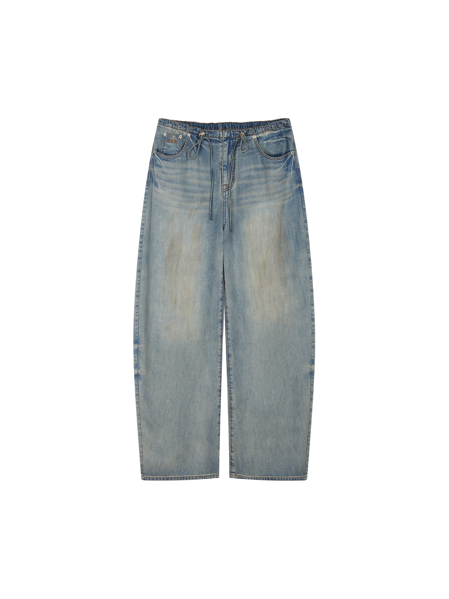 Washed tencel denim trousers