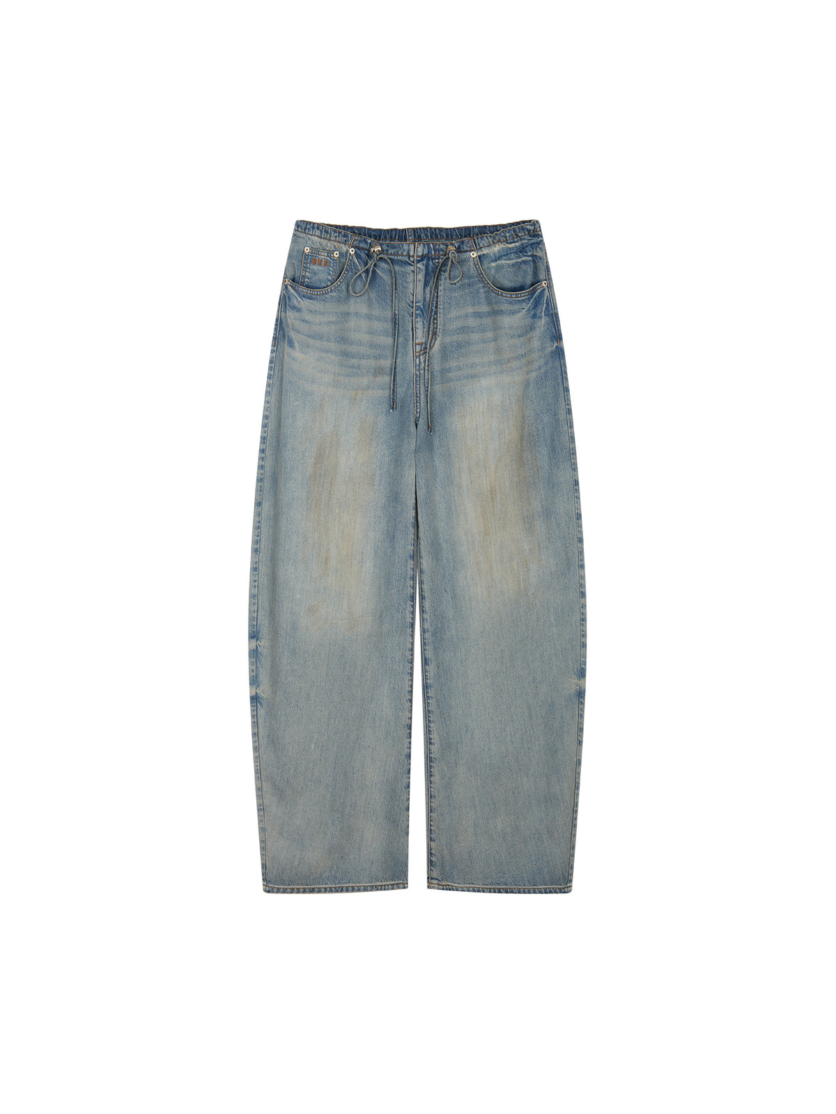 Washed tencel denim trousers