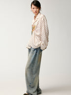 Washed tencel denim trousers