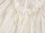 Openwork embroidered wool-blend vest