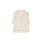 Openwork embroidered wool-blend vest