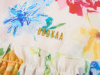 Floral ruffle and insect print vest