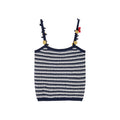 Hand-crocheted 3D floral and insect print knit cami