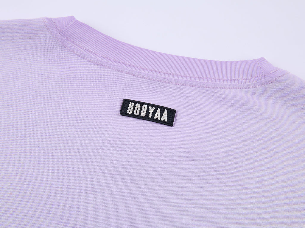 Bow appliqué embroidered T-shirt